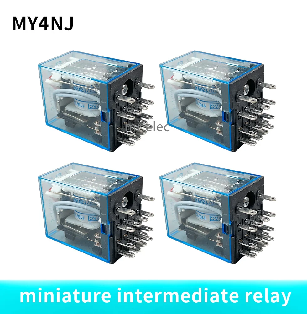 1PCS  MY4 General Purpose Relay 4pdt,14pins relais DC 12V/ 24V /110V 220V  relay MY4 switch