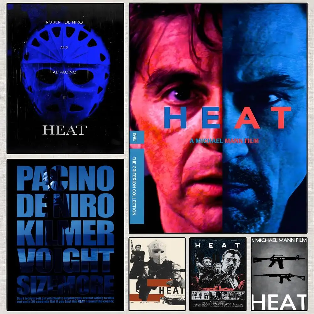 Film Heat 1995 Crime Thriller De Niro Pacino Poster PP Wall Art Print Removable Water-Resistant Home DecorBedroom Apartment Gift