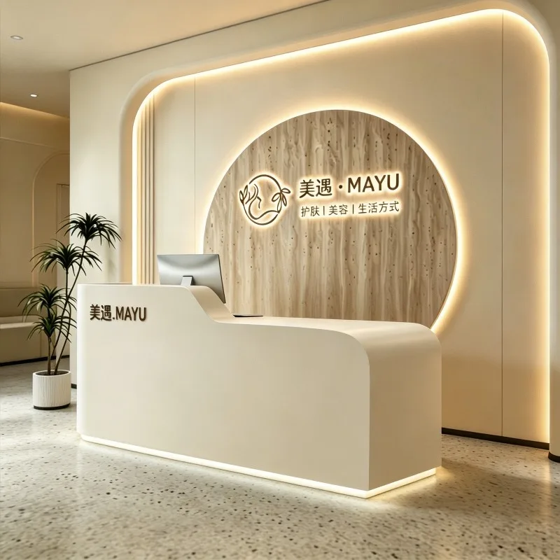 Beauty Salon Reception Desks Luxury Bar Modern Shop Hotel Restaurant Display Reception Desks Design Mostrador Trendy Furniture