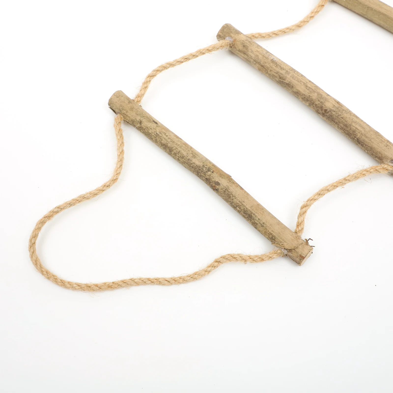 

Wooden Ladder Decor Natural Style Wall Decor Wood Lanyard for Home Kitchen Balcony Garden Wood Wall Hanging Pendant