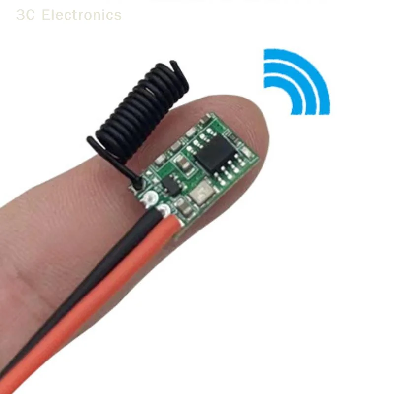 1 Uds DC 12V 3V 5V 9V código de aprendizaje 433,92 MHz 1 salida CH para controles remotos 1527 codificación 433Mhz módulo transmisor inalámbrico RF