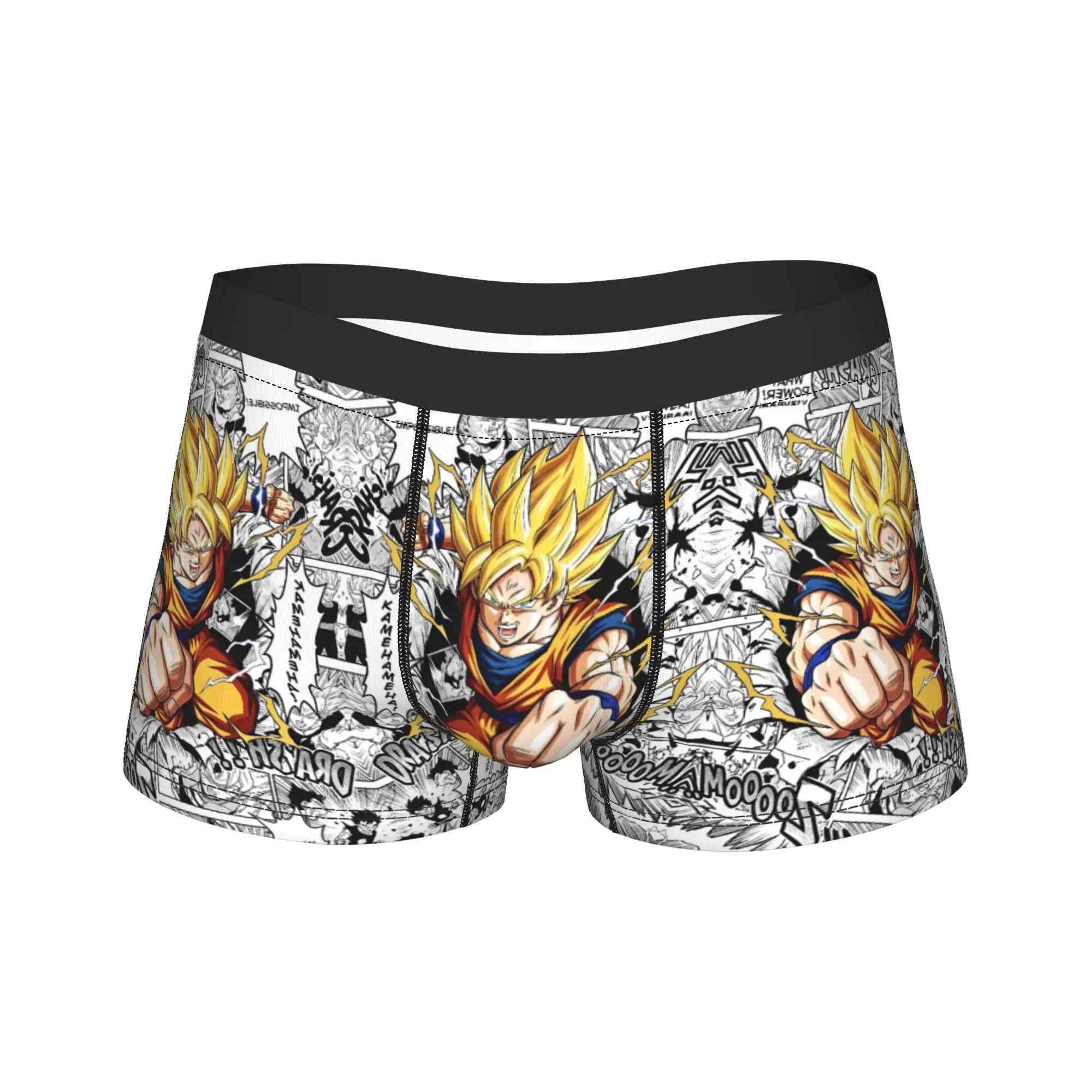 Vintage Kid Goku D-Dragon B-Ball Underwear  Male Underpants Print Sexy Soft Trunk Hot Sale Shorts Briefs Big Size 2XL