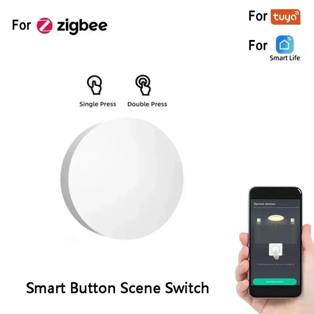 Tuya Zig-Bee Push Button Switch Wireless Remote Control On Off Key Controller Multi-scene Intelligent Home Switch Button