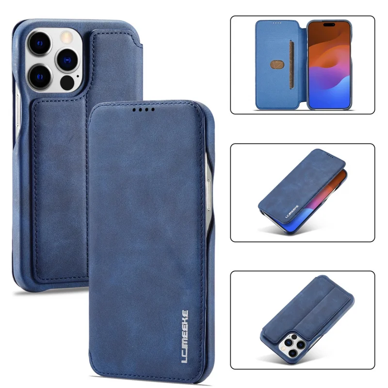 

Ultra-thin minimalist flip cover leather case suitable for Apple devices14Phone case13PromaxAll-Inclusive Drop-Resistant16/15/14