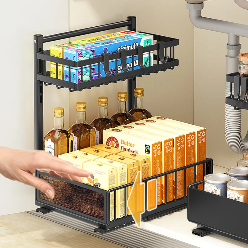 

Органайзер для специй, полка для хранения, стеллаж для приправ из углеродистой стали, выдвижная корзина для специй на дверцу кухонного шкафа