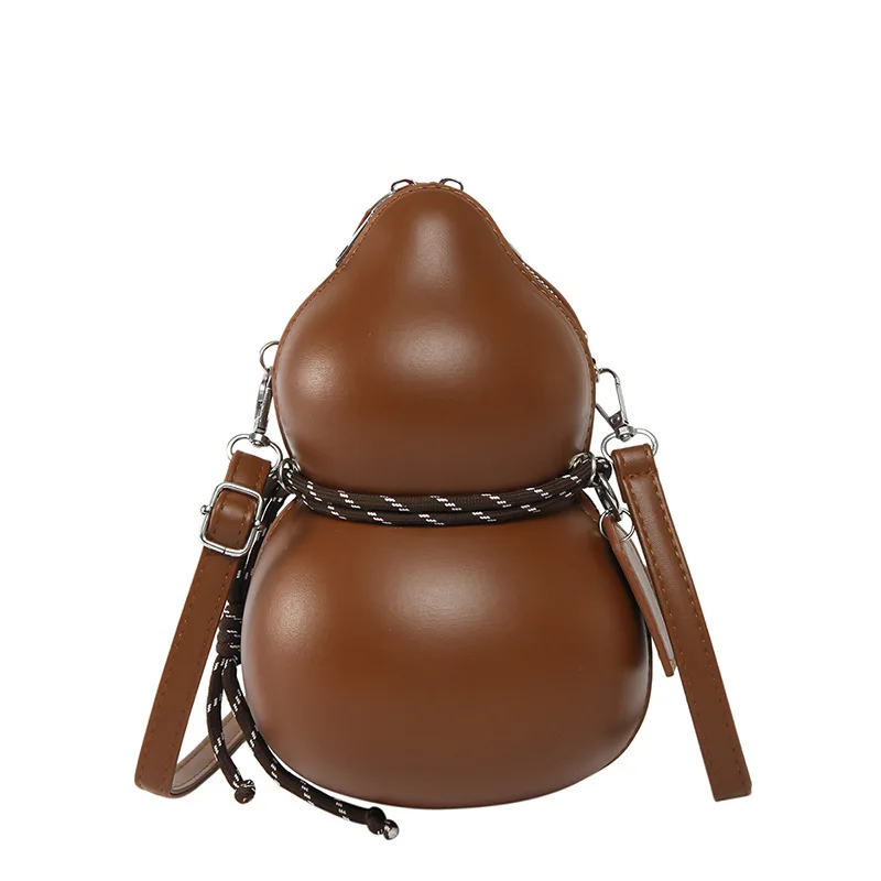 

Crossbody Bags Fashion High Quality Shoulder Bag Funny Niche Design Wine-Containing Gourd Personality Couple Bags For Women Man