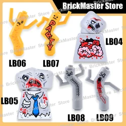 MOC City Balloon Man Figures Halloween Party Street View Accessories Building Blocks Terror Skeleton Ghost Bricks Kids Toy Gifts