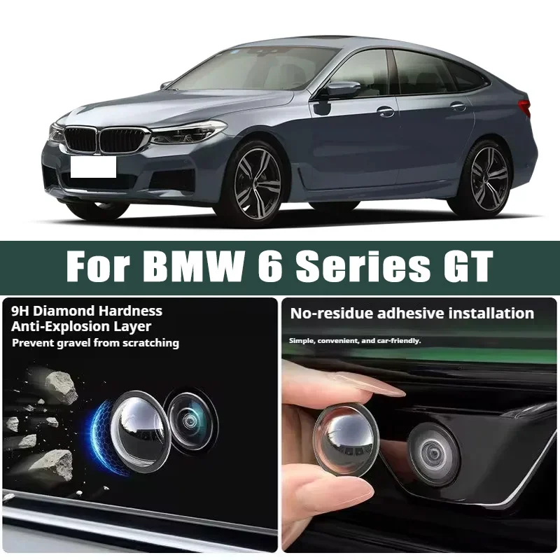 

Car Camera Lens Protector 2PCS Rear View Backup Camera Cover 360° Camera Protection Anti Scratch Waterproof for BMW 6 Series GT