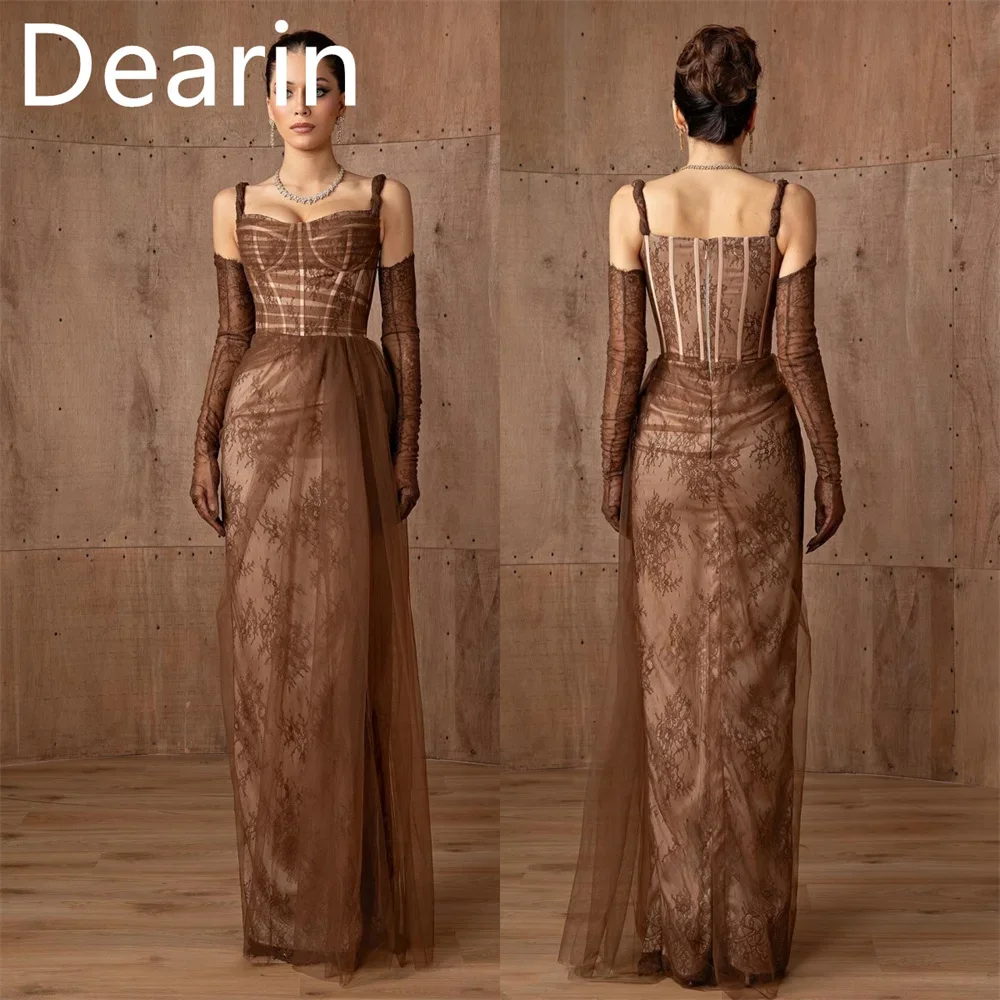 

Prom Dress Formal Women Dearin Strapless Sheath Floor Length Skirts Tulle Bespoke Occasion Dresses Evening Gown