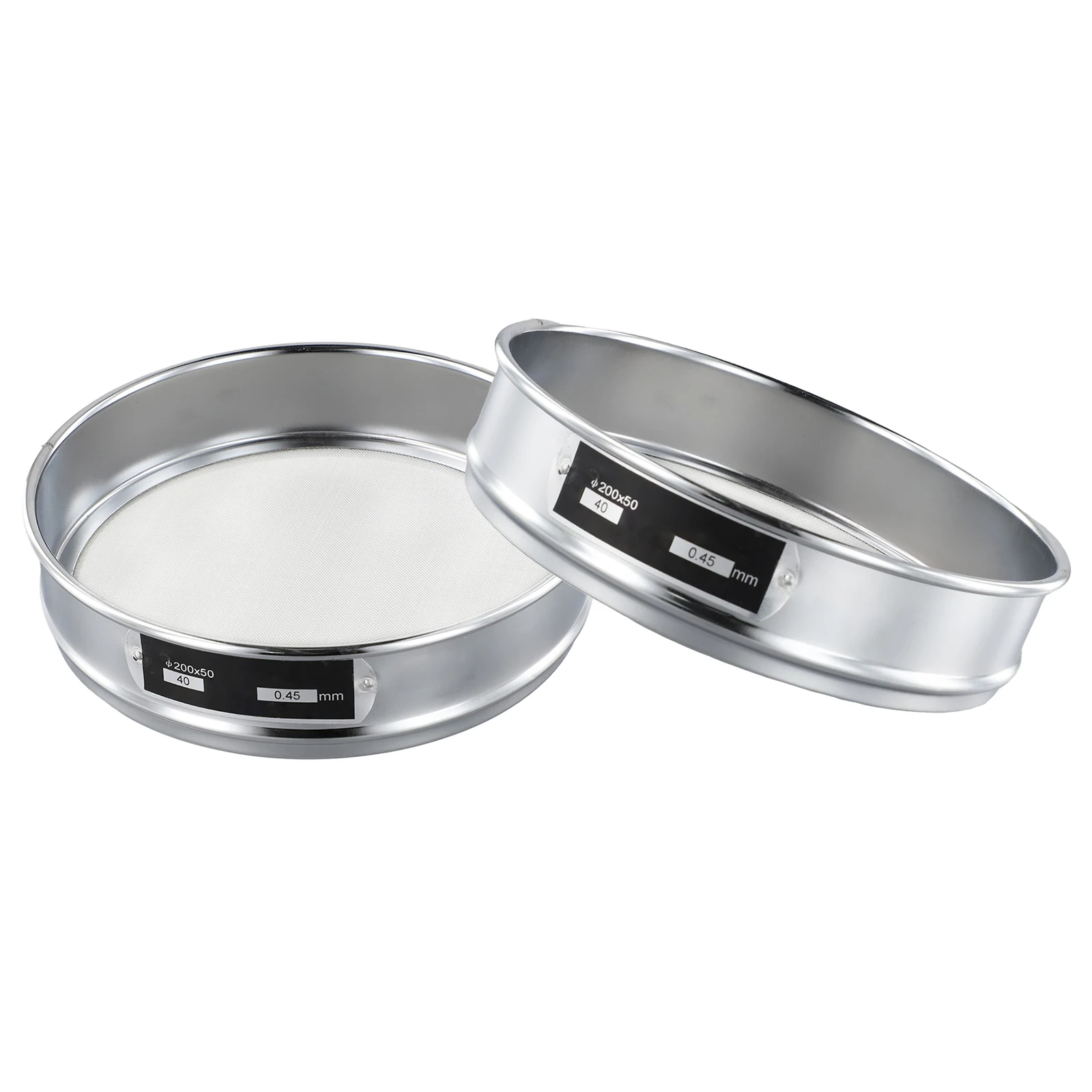 Stainless Steel Laboratory Test Sieve Filter Mesh Sampling Inspection Pharmacopeia Sieve 10-100 Mesh 2-0.15mm Aperture 20cm