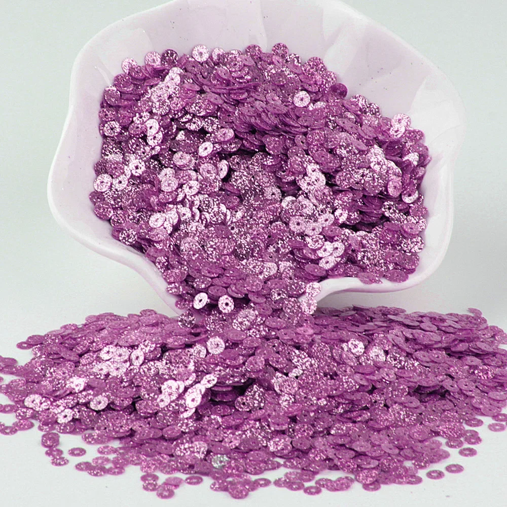 Paillette light purple Sequin 3mm-25mm Round Loose Sequins Glitters Paillettes Sewing Wedding Decoration Craft DIY Accessories
