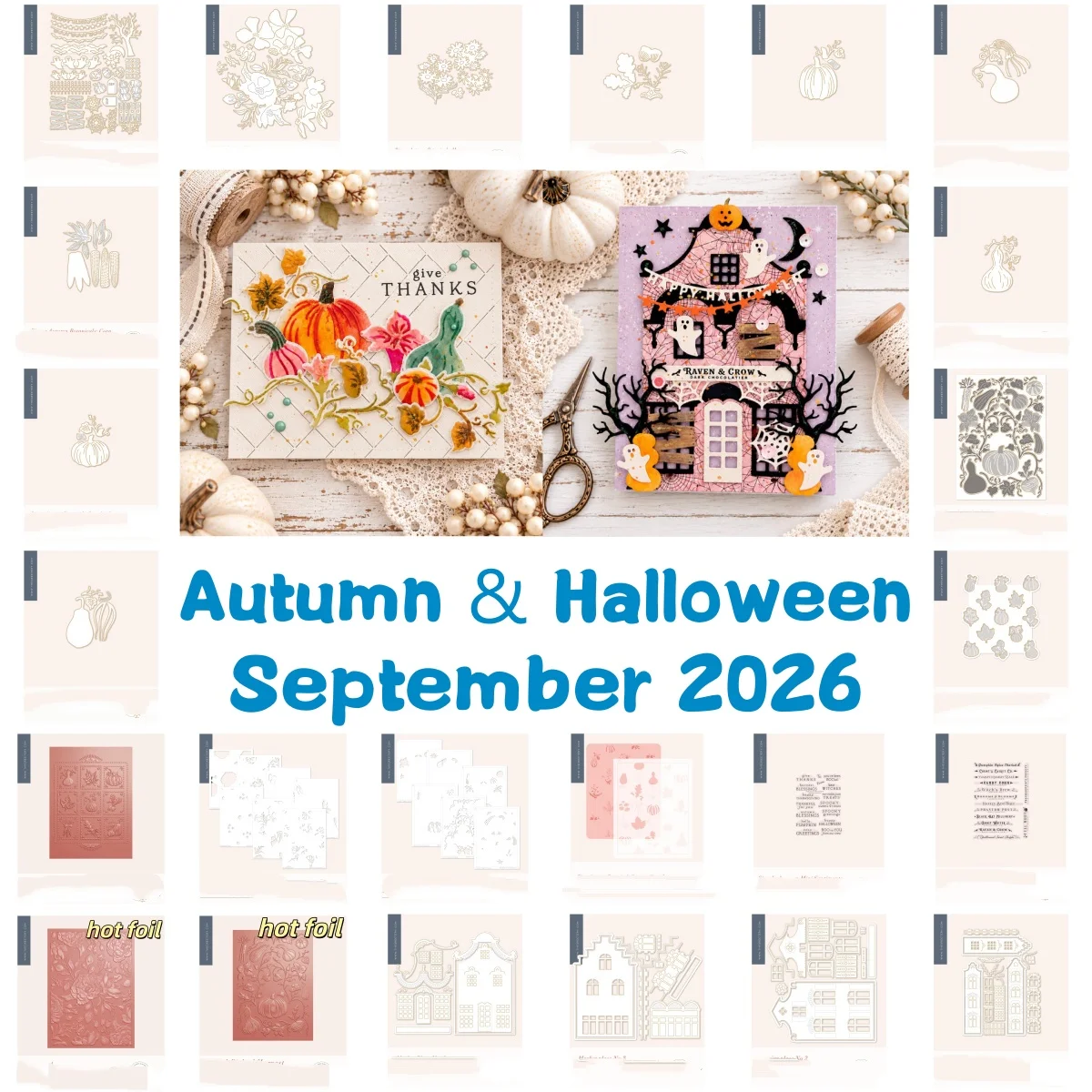 The Autumn Edit September 2026 Collection Metal Cutting Dies Clear Stamps Stencil Hot Foil For DIY Greeting Card Scrapbook Diary