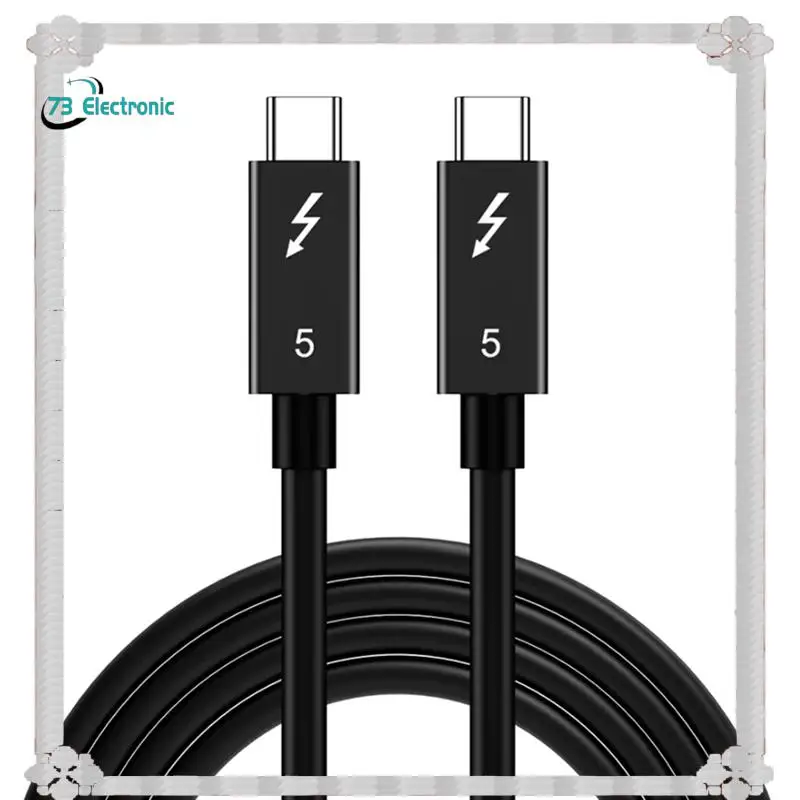 

24-часовая доставка, 240 Вт PD для кабеля Thunderbolt 5 типа C, быстрая зарядка и высокоскоростной полнофункциональный кабель USB-C для передачи данных 120 Гбит/с