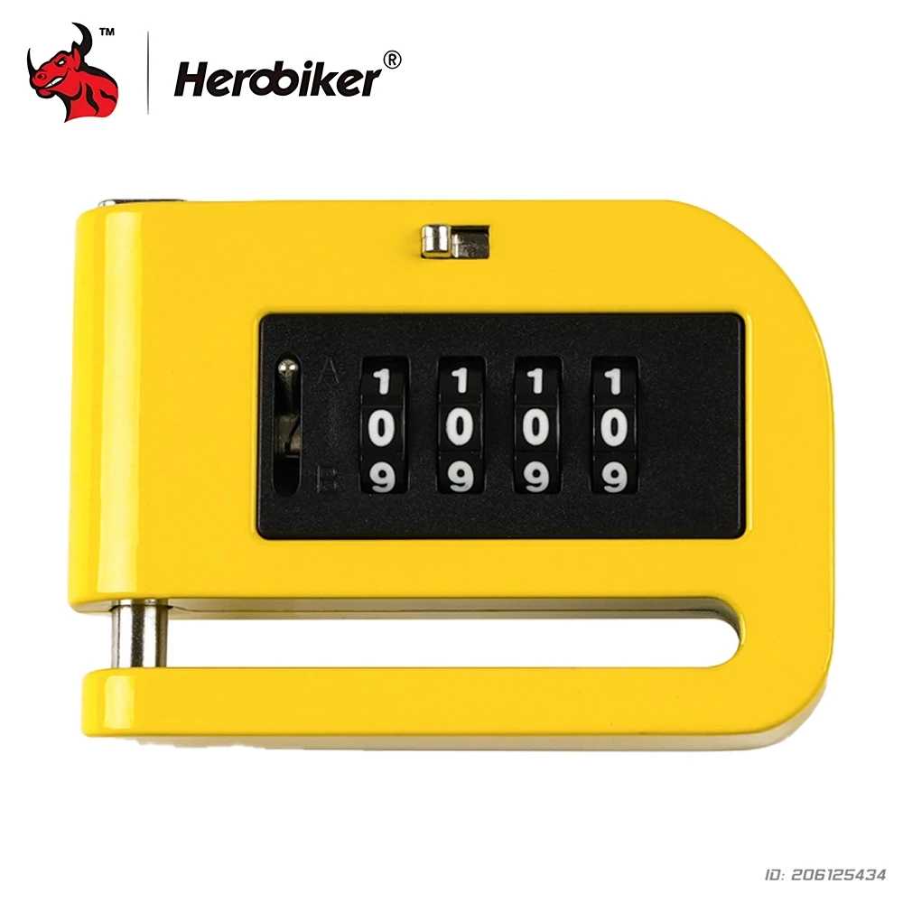 

Waterproof Bicycle Disc Lock 4 Digit Password Locks Electric Motorcycle Padlock Bike Anti-theft Lock Accessories Cycling Gear