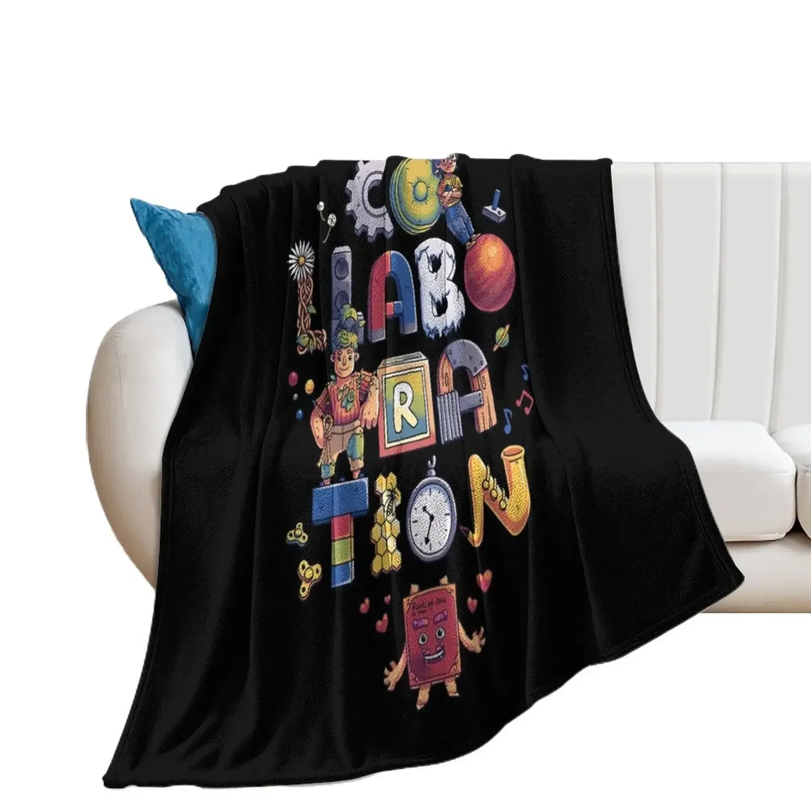 

Collaboration funny Throw Blanket Beautifuls Thins Loose Decoratives Blankets