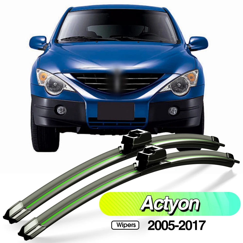 

For Ssangyong Actyon Sports 2005-2017 2pcs Front Windshield Wiper Blades Windscreen Window Accessories 2006 2008 2011 2012 2015