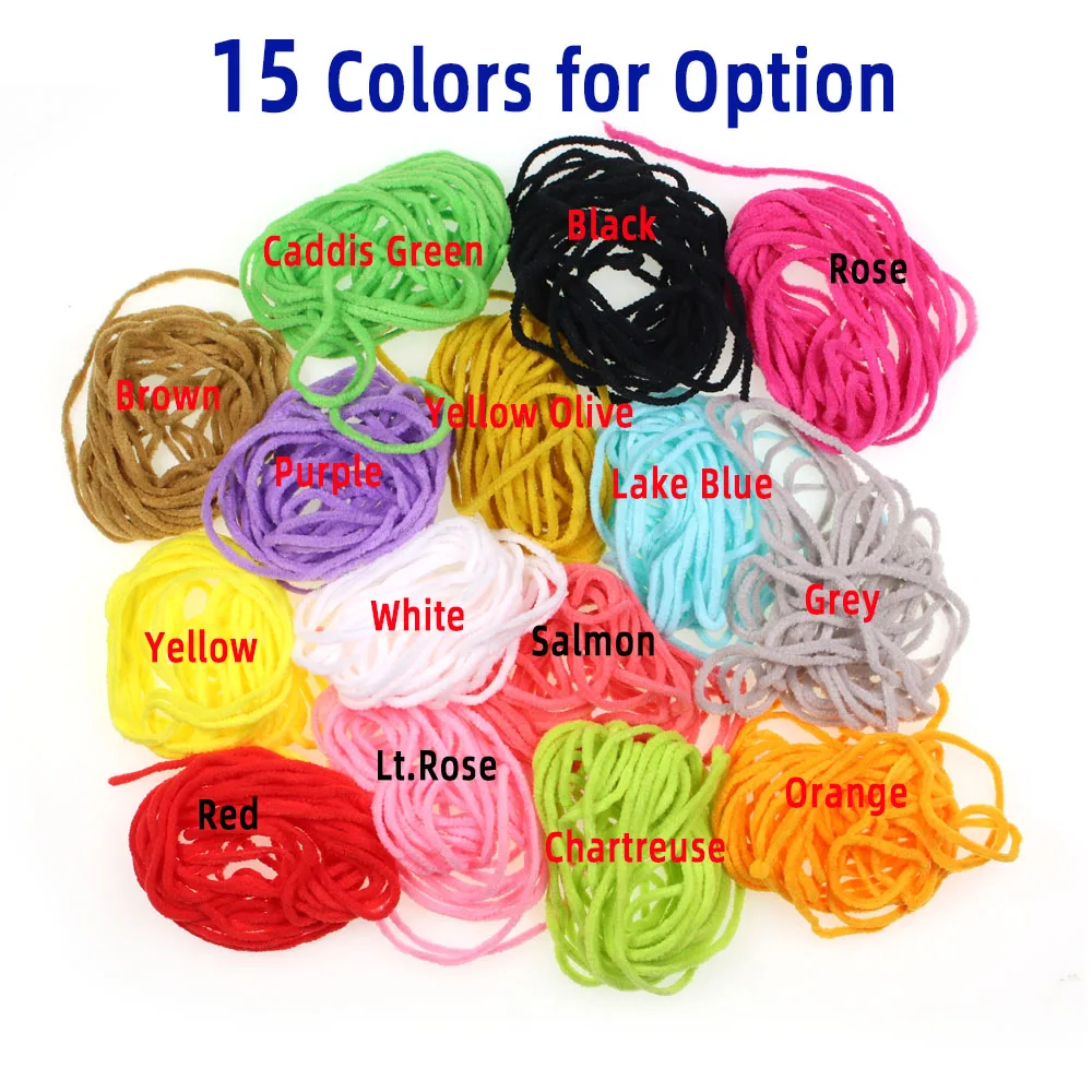 3 m/Packung Fliegenbindematerial Micro Mop Chenille Caddis Nymph Woolly Bugger Streamer Salzwasser Mopp Fliegen Forelle Crappie Jig Lure – Detail 2