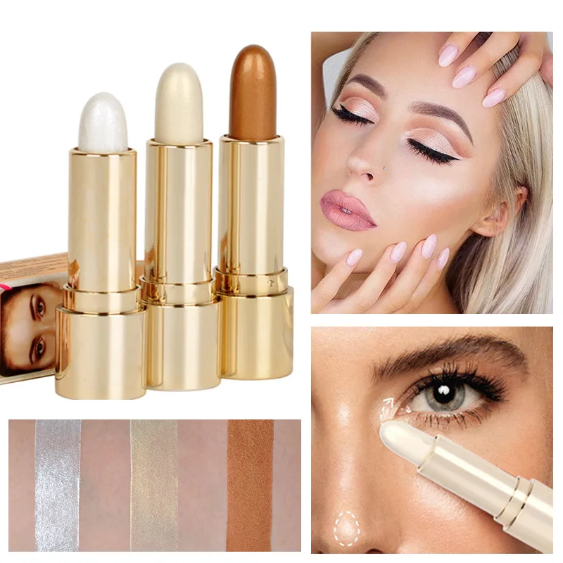 HANDAIYAN Highlighter Contour Stick 5 Colors Stereo Brightener Waterproof Eyeshadow Stick Eyebrow Pencil Makeup For Women