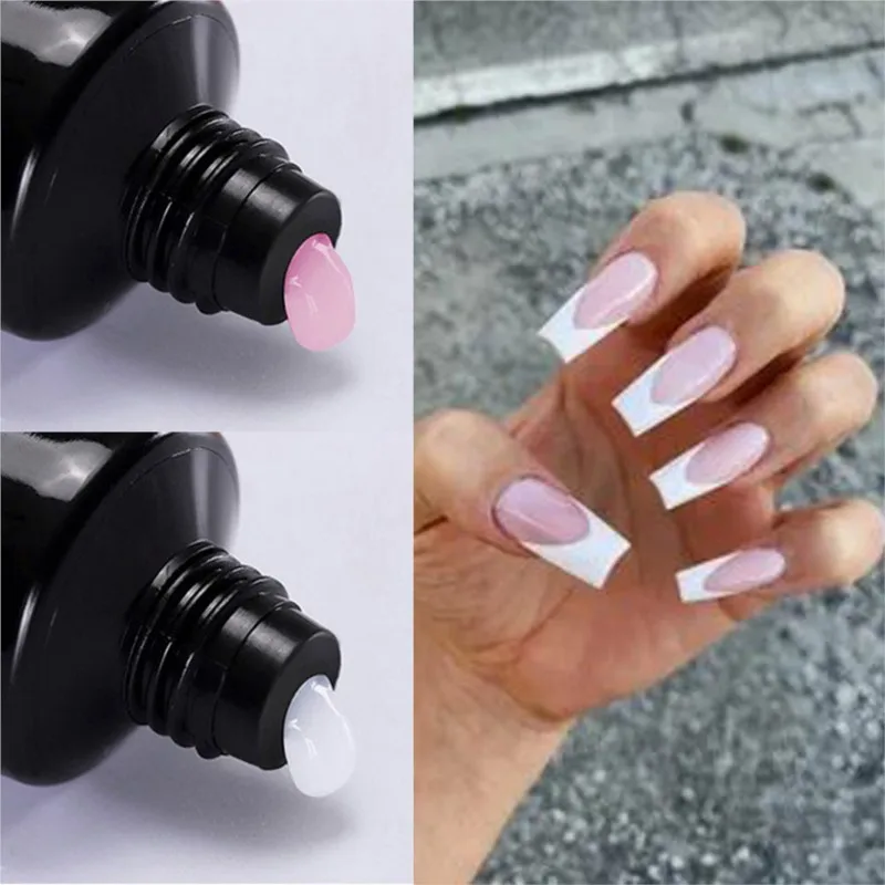 

15ml Nail Extension Gel Soak Off UV LED Acrylic Crystal White Clear Pink Nail Polish Gel UV Construction Builder Nail Gel #GY34