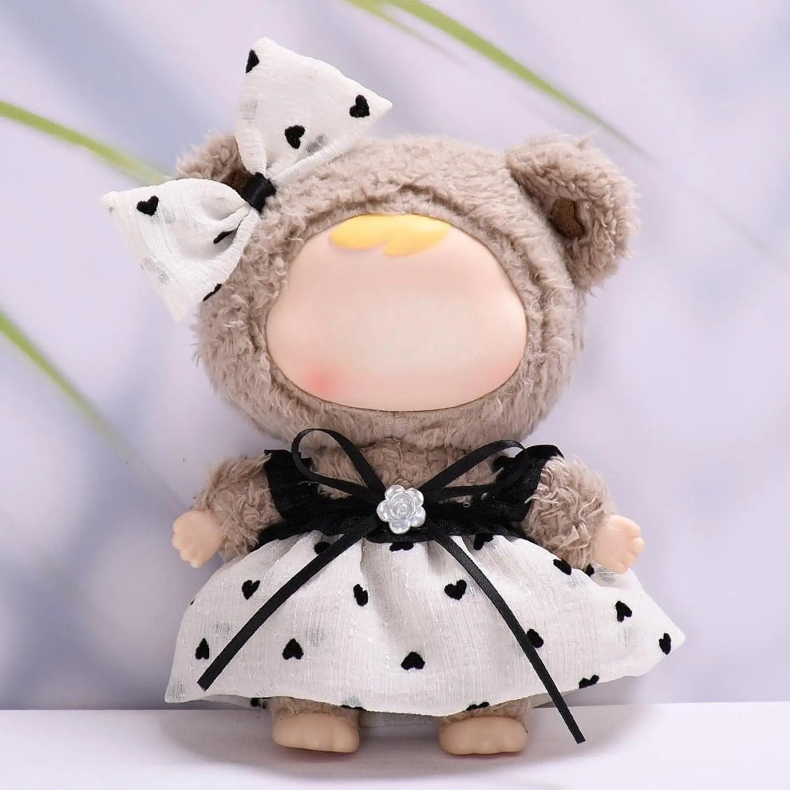 

2 шт., платье для кукол и заколка с бантом, аксессуары, наряды для кукол 15-17 см, нарядные куклы для девочек, подарки на Хэллоуин, подарки на день рождения