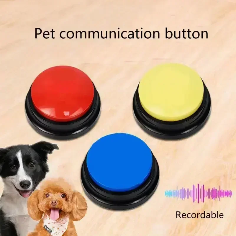 Personalized Sound Buzzers Recordable Answer Buzzers Talking Button Dogs Button for Communication Dog Training