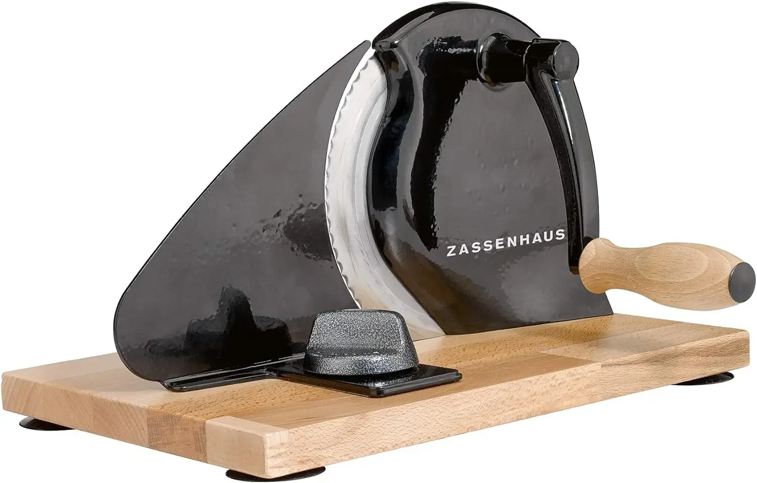 Kitchen suppliesZassenhaus Manual Bread Slicer, Classic Hand Crank Home Bread Slicer (Black) 11.75 Inch by 8 Inch