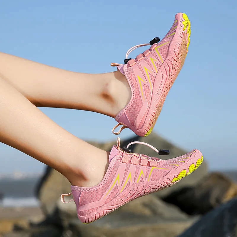 New Outdoor Large Size Diving Swimming River Shoes Beach Shoes Wading Women Five Finger Shoes Men Jump Rope Hiking Shoe