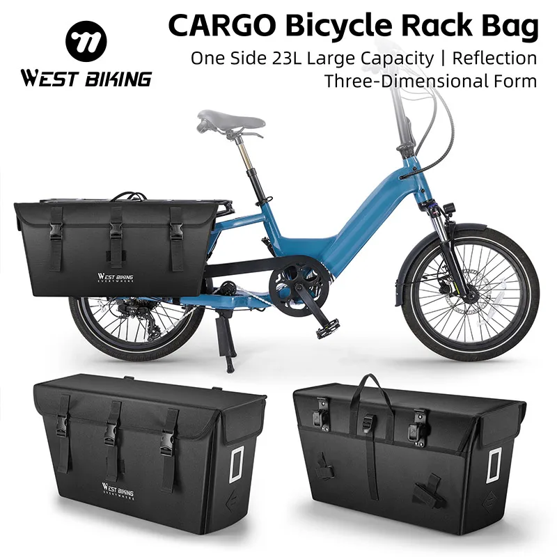 

WEST BIKING Cargo Bicycle Rack Bag 23L/pc Oversized Bike Bag Reflective Anti Splash Long Distance Cycling Traveling Storage Bag