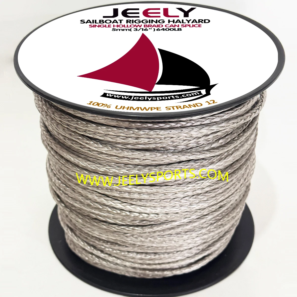 

20m 5mm 2300kgs Uhmwpe Fiber Single Braid Winch Rope