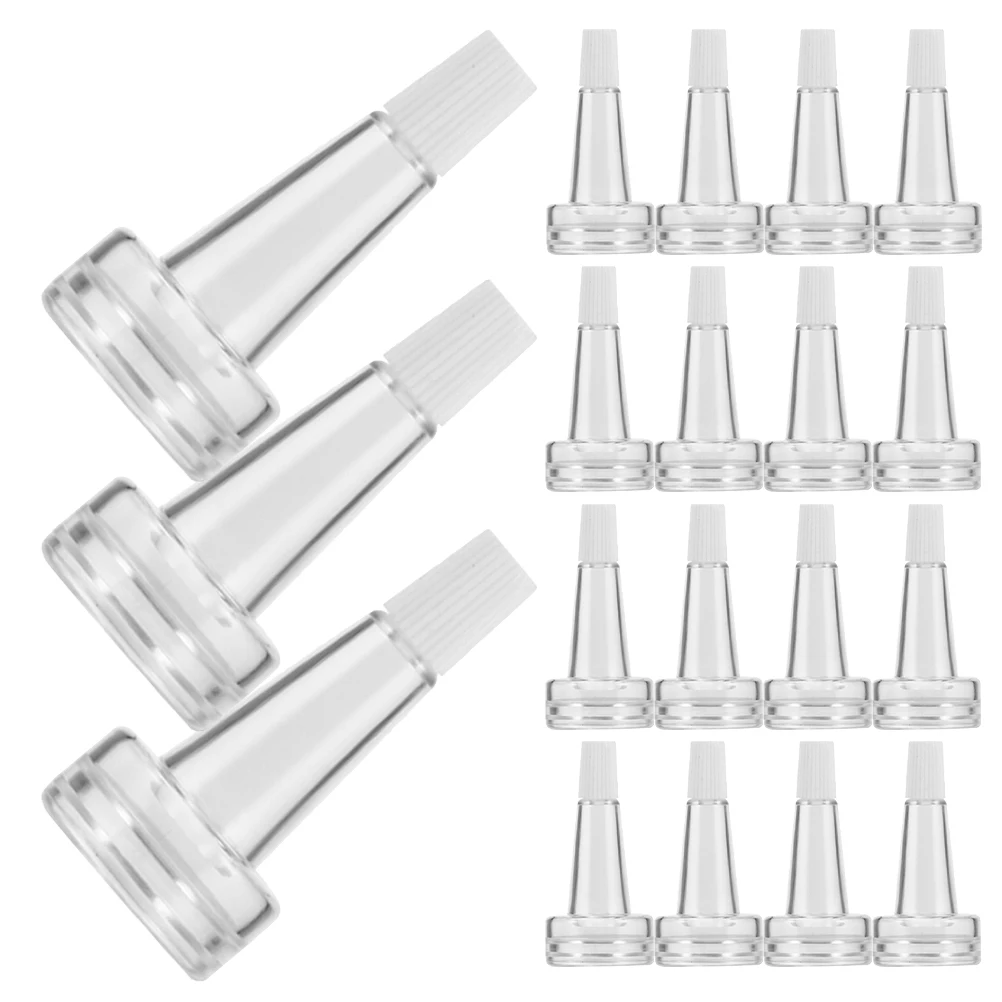 

50pcs Essence Bottle Vial Professional Cap Liquid Lid Transparent Trumpet Head Plastic Sample Sealing