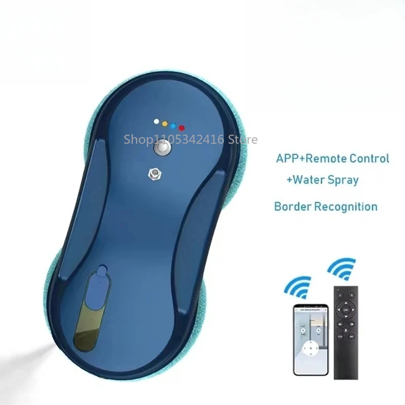 Smart Window Cleaning Robot，APP Remote Automatic Water Spray Electric Glass Cleaning Device For Home Use