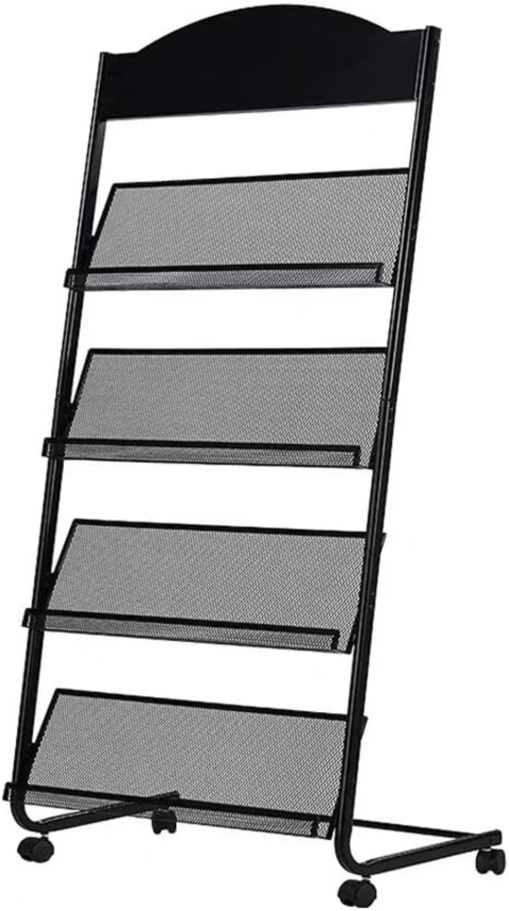 

Brochure Stand Magazine Rack, Detachable Brochure Display Stand, 4 Pockets Magazine Holder Newspaper Stand, Black