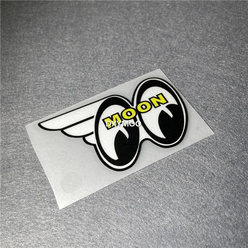 Motor Vinyl Stickers for Wings Big Eyes Moon Racing CAMS Modified Tape Truck Auto Body Graphics Helmet Car Styling Decals