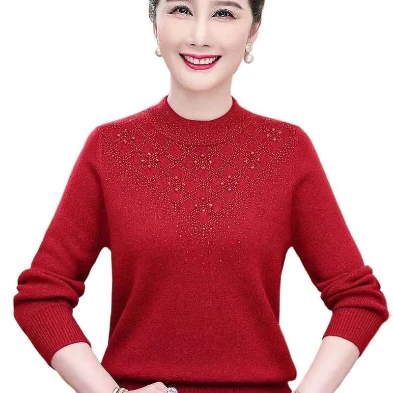 

Теплый крой, модный женский осенне-зимний вязаный свитер Camere Base Irt с высоким воротником и длинным светом, простой для поездок на работу M159