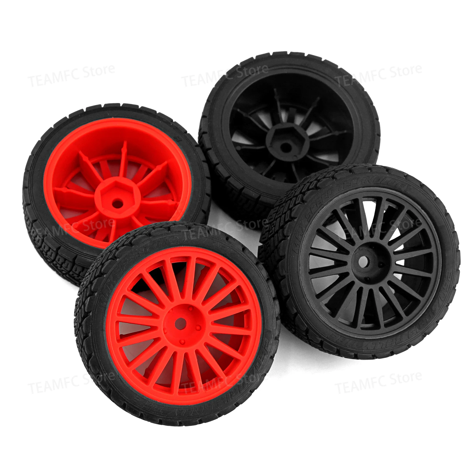 

4pcs 67mm Rubber Tire Wheel Tyre for Tamiya XV01 XV02 TT01 TT02 PTG-2 1/10 RC Rally Racing Car Upgrade Parts Accessories