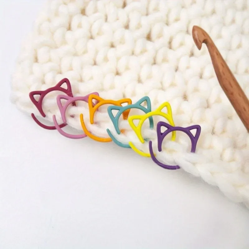 24-teiliges Katzen-Ohrstich-Marker-Set zum Stricken, Häkeln, mehrere Farben, Metall-Sicherungsringe, Bastelmarkierungswerkzeuge, DIY-Nähprojekte