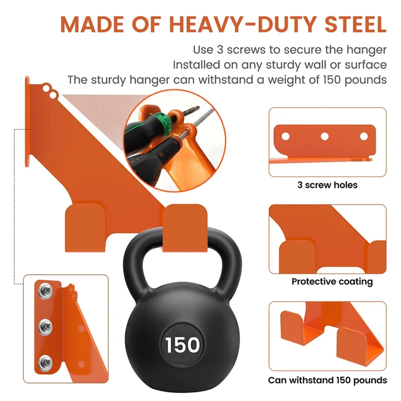 

RMWIN-2PCS Chainsaw Hanger Heavy Duty Chainsaw Hanger Garage Storage Chainsaw Rack Organizer