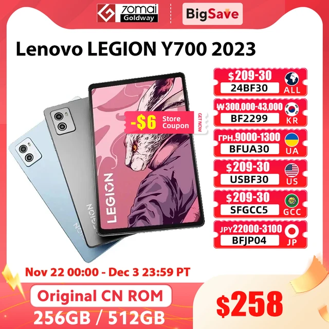 Original Lenovo LEGION Y700 2023 Snapdragon 8+ Octa Core 