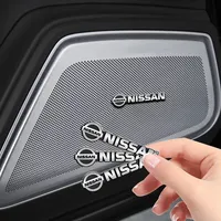 4Pcs Car Speaker Stereo Badge Sticker 3D For Nissan Qashqai Juke J10 J11 Pulsar Sentra Altima Patrol Micra Rogue Almera Versa