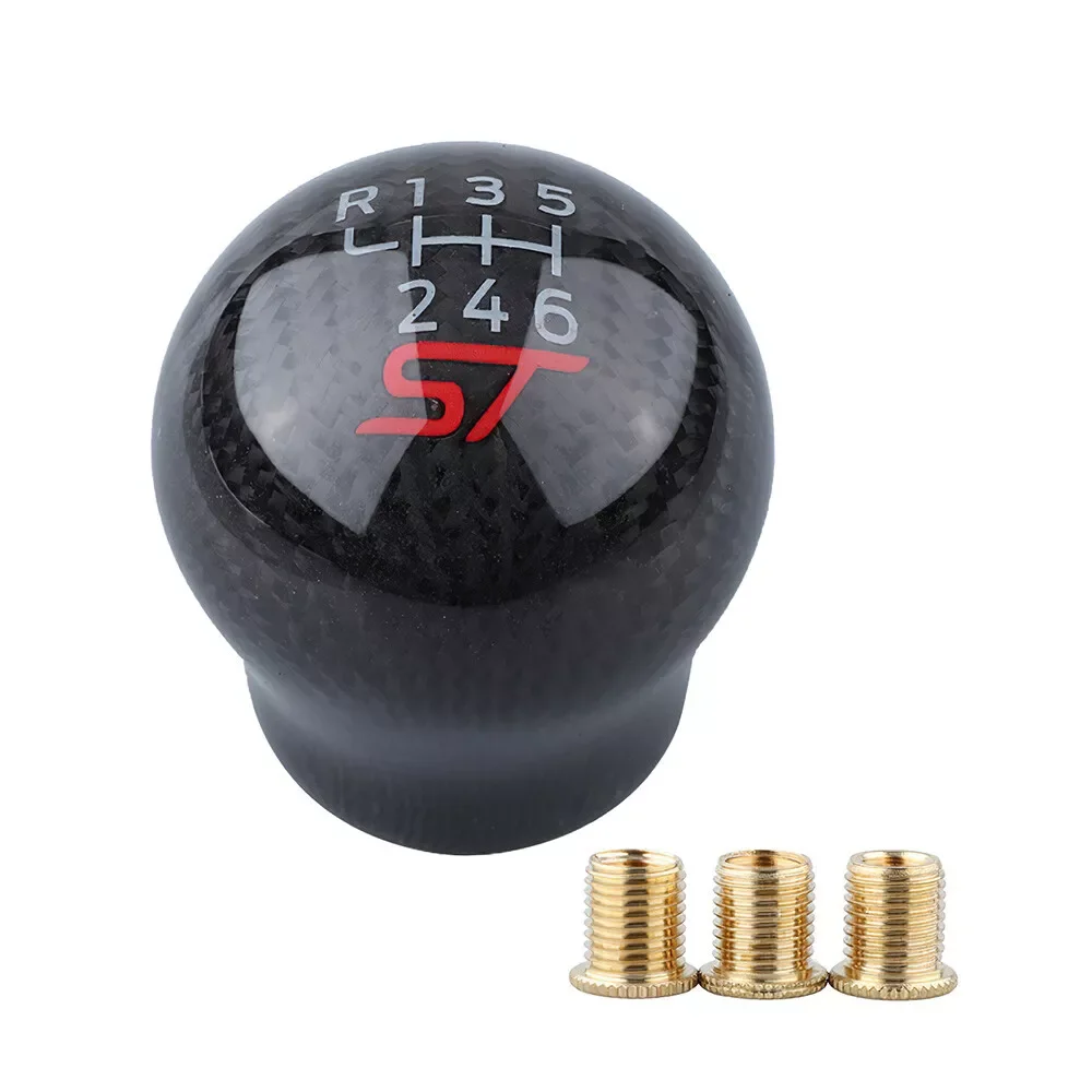 1PCS Carbon Shift Gear Knob Replacement For Focus Mk2 Mk3 Mk4 Fiesta Mk7 Mk8 Ecoboost Rs 2.0t Car Interior Accessories