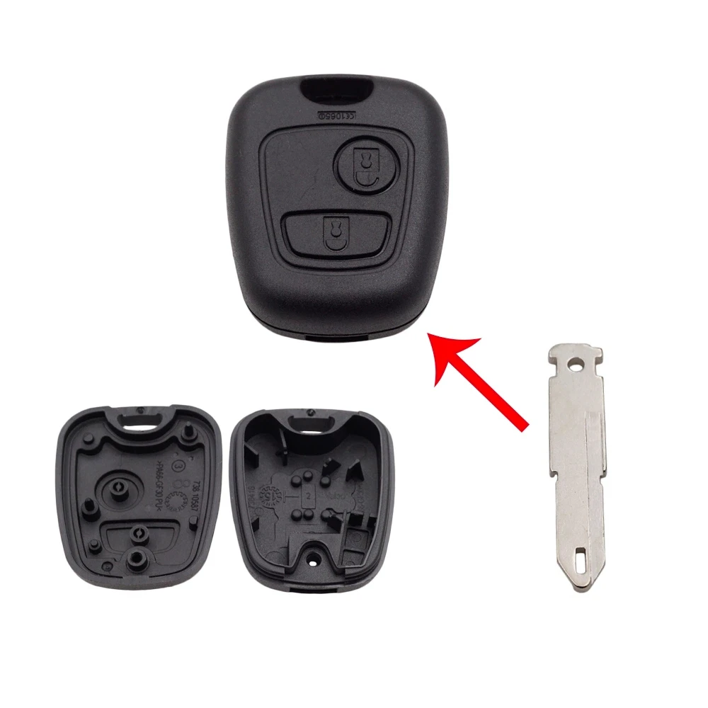 Porte-clés de voiture à distance, pour citroën C1 C2 C3 C4 Saxo Picasso Xsara Picasso Peugeot 106 206 306 307 107 207 clé Ne73 lame