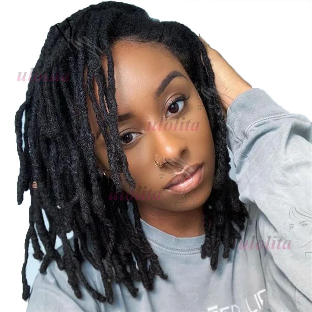 0,4 cm Echthaar-Microlocks Dreadlocks-Extensions für den ganzen Kopf, handgefertigt, dauerhaft, für Frauen, Echthaar-Locks – Detail 2