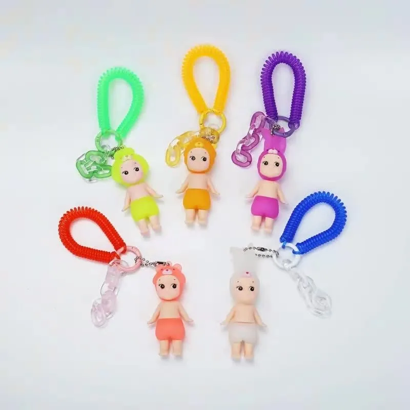 أنيمي لطيف ورائع دمية تمثال المفاتيح الزخرفية قلادة لعبة عصرية تمثال هدية عيد ميلاد