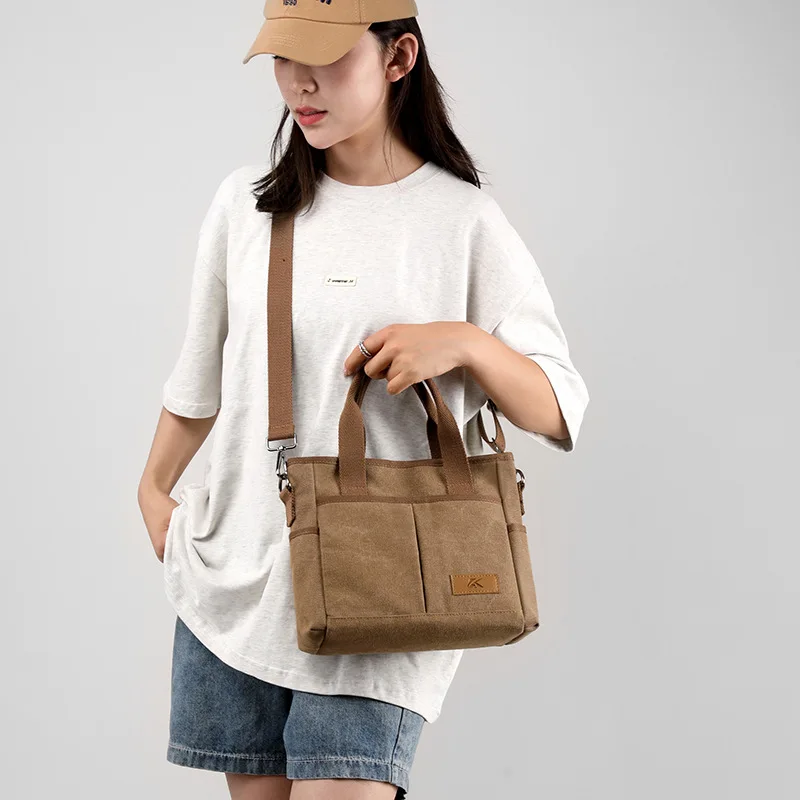 جديد حقيبة قماش قنب عادية سعة كبيرة حقيبة يد الكورية نمط ضوء فاخر تنوعا حقيبة كروسبودي المرأة التنقل حقيبة كتف