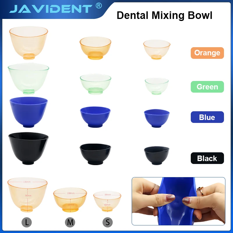 Dental Plaster Mixing Bowl Silicone Mixed Flexible Mixing Bowl Transparent Rubber Leather Bowls S/M/L Lab Materials