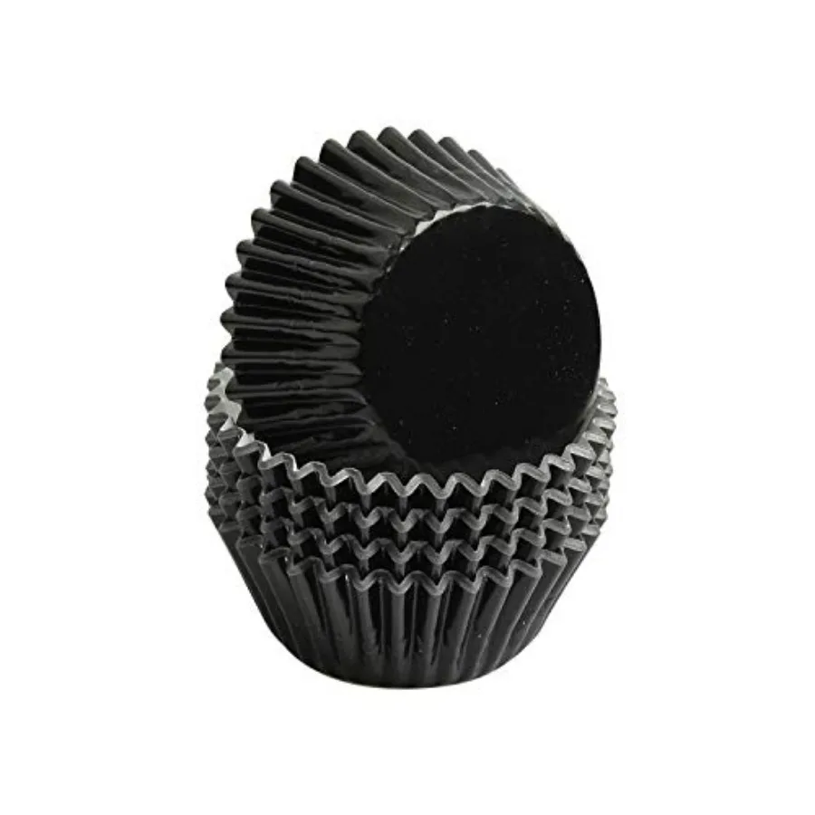 

Black-Foil Cupcake-Liners Baking-Cupcake, For Birthday Parties, Weddings, Standard Sized 100 Pcs