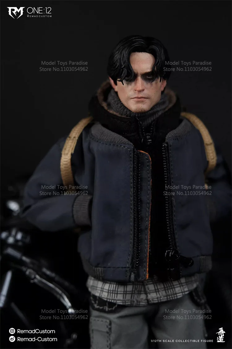 RemadCustom RM-013 1/12 تحصيل اللعب دراجة نارية الهيام الخفافيش بطل روبرت باتينسون الرجال الجندي 6 ''عمل نموذج لجسم الهدايا #3