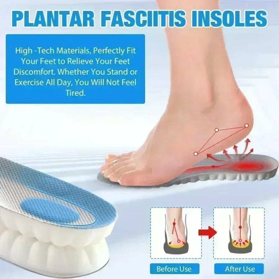 4D Cloud Air Cushion Insoles: Memory Foam Comfort + Acupressure Massage, Sweat-Absorbent Design image 2