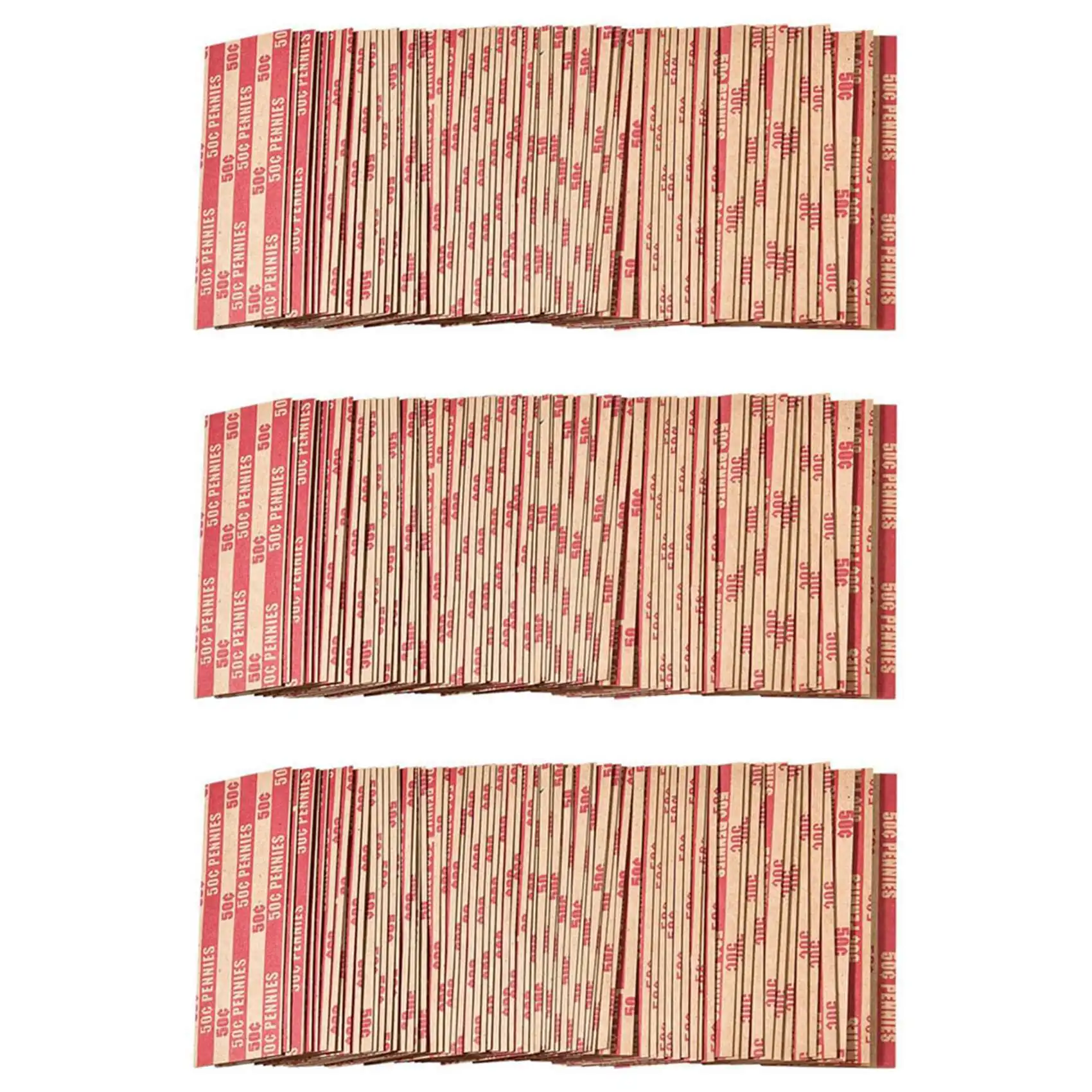 Penny Coin Wrappers Penny Sleeves Flat Penny Rolls Wrappers 300PCS view 3