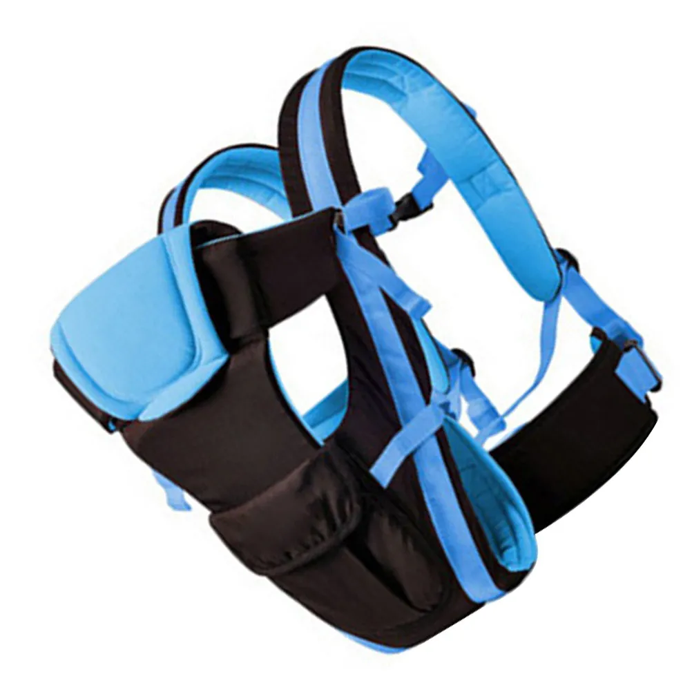 porte-bebe-ergonomique-reglable-pour-nouveau-ne-sac-a-dos-bleu-en-coton-et-maille-capacite-maximale-20-kg-double-boucle-de-securite-ventilation-3d